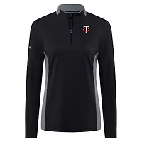 Haut à glissière quart de tour Moxie Insignia Core pour femme, noir, des Twins du Minnesota