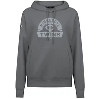 Women's Levelwear Gray Minnesota Twins Adorn Banner Arch Pullover Hoodie