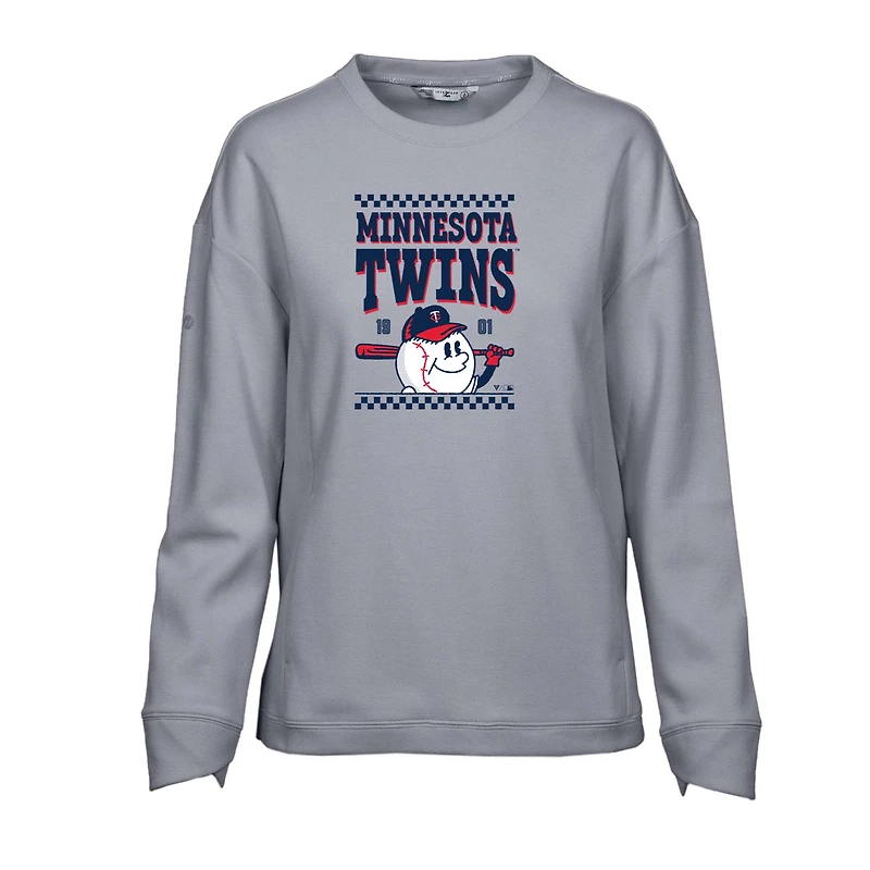 Sweat-shirt inaugural Fiona des Twins du Minnesota pour femme, gris, Levelwear