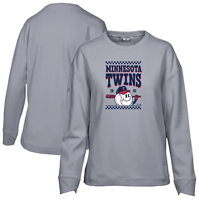 Sweat-shirt inaugural Fiona des Twins du Minnesota pour femme, gris, Levelwear