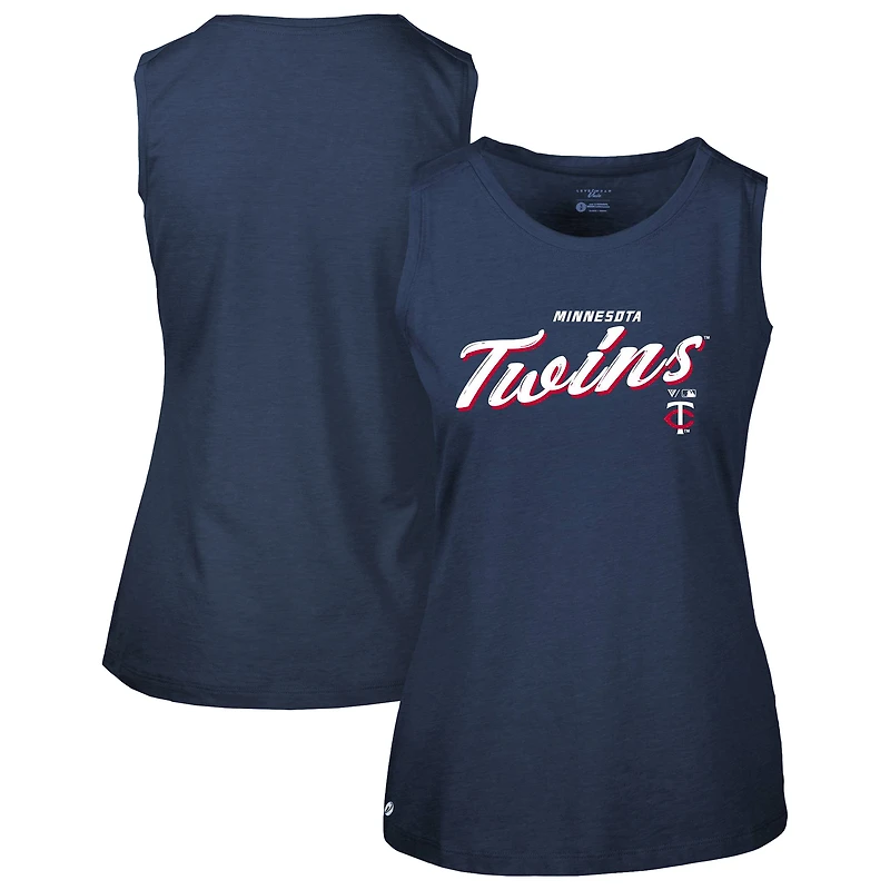 Women's Levelwear Navy Minnesota Twins Accolade Macy Prospect Tank Top