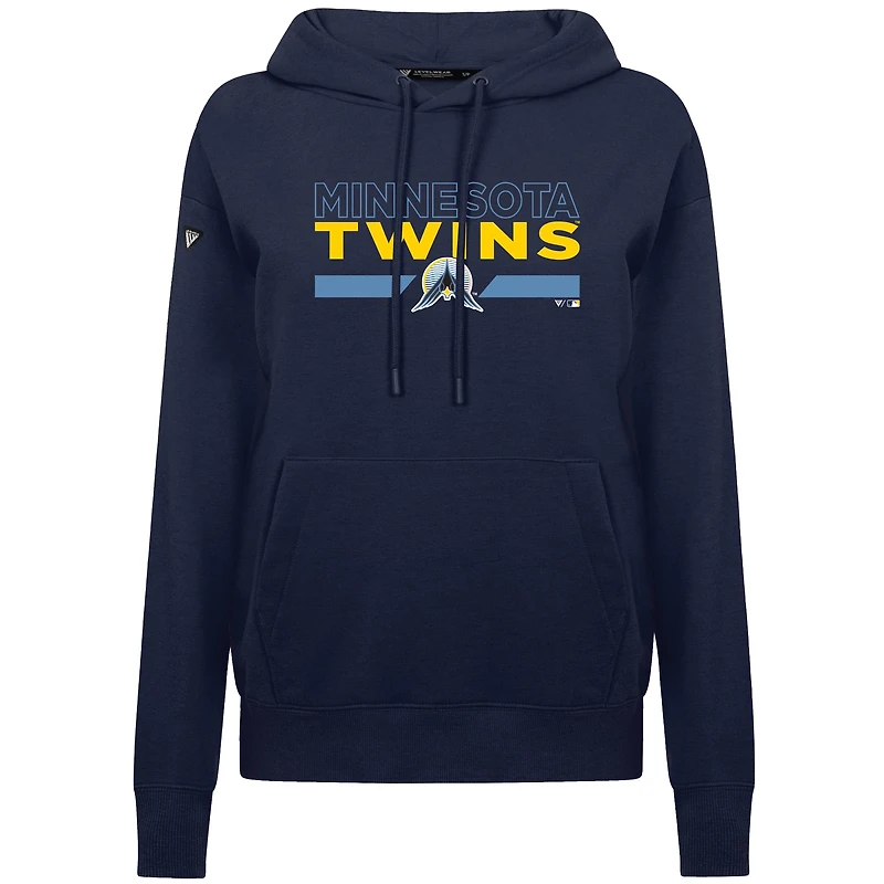 Women's Levelwear  Navy Minnesota Twins City Connect Adorn No Hitter Pullover Hoodie