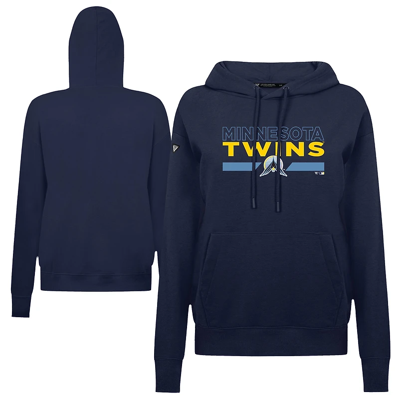 Sweat à capuche bleu marine City Connect Adorn No Hitter pour femme des Twins du Minnesota