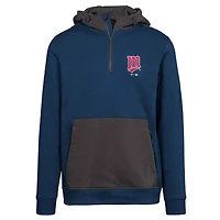 Women's Levelwear Navy Minnesota Twins Cooperstown Collection Chicane Core Logo Quarter-Zip Pullover Hoodie