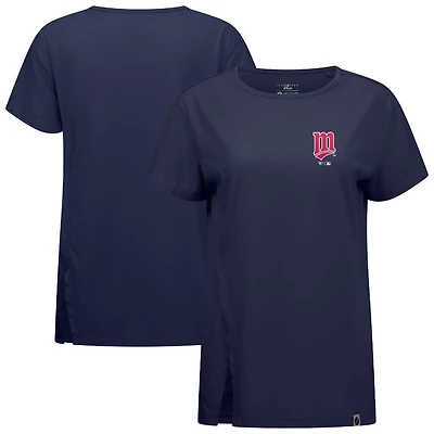 Women's Levelwear Navy Minnesota Twins Cooperstown Collection Influx Core Logo T-Shirt