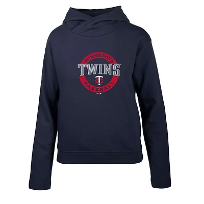 Women's Levelwear  Navy Minnesota Twins Evian Pullover Hoodie