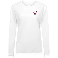 T-shirt à manches longues blanc pour femme Levelwear avec logo principal Sequoia des Twins du Minnesota