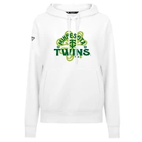 Sweat à capuche blanc pour femme Levelwear Minnesota Twins St. Patrick's Day Adorn Shamrock