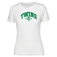 Women's Levelwear White Minnesota Twins St. Patrick's Day Maddox Plaid T-Shirt