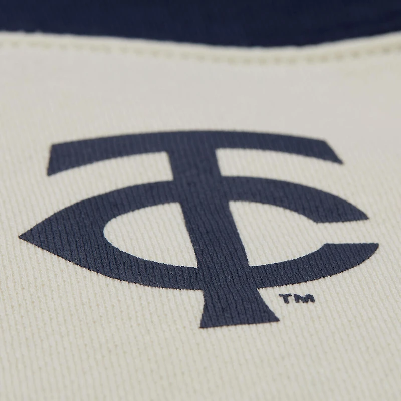 Sweat-shirt en molleton à imprimé contrasté bleu marine/noir pour femme Mitchell & Ness des Twins du Minnesota, collection Cooperstown