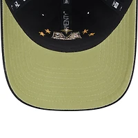Casquette ajustable 9TWENTY pour la Journée des Forces armées 2024 des Minnesota Twins New Era noire pour femme