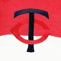 Veste à capuche et fermeture éclair pleine longueur Minnesota Twins colorblock New Era pour femme, bleu marine chiné