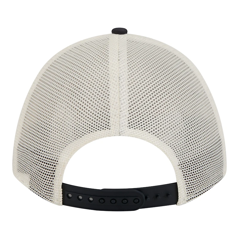 Casquette trucker ajustable New Era pour femme, beige clair/marine