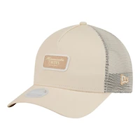 Women's New Era Light Beige Minnesota Twins Tonal Patch 9FORTY M-Crown A-Frame Trucker Adjustable Hat