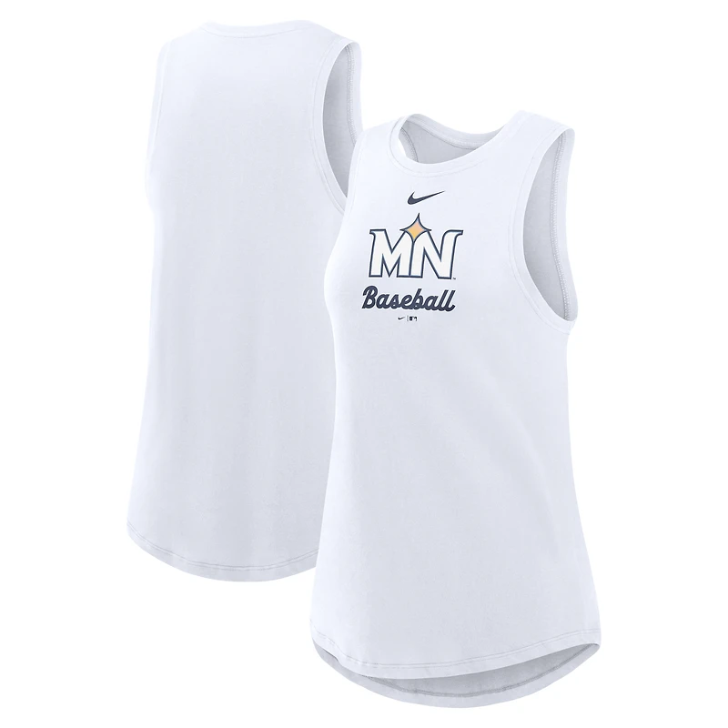 Women's Nike White Minnesota Twins City Connect Tricode High Neck Dri-FIT Tank Top