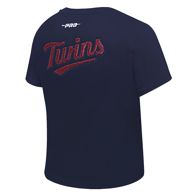 T-shirt court Baby Doll Game Day Classics bleu marine Pro Standard pour femme des Minnesota Twins