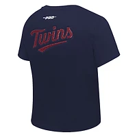 T-shirt court Baby Doll Game Day Classics bleu marine Pro Standard pour femme des Minnesota Twins