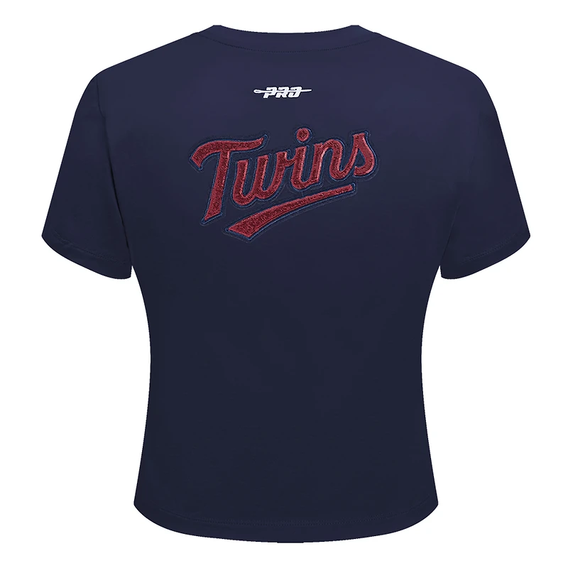 T-shirt court Baby Doll Game Day Classics bleu marine Pro Standard pour femme des Minnesota Twins