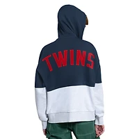 Sweat à capuche zippé Starter pour femme, bleu marine/gris chin