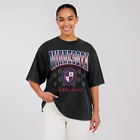 Women's WEAR by Erin Andrews  Black Minnesota Twins Oversized Boyfriend T-Shirt