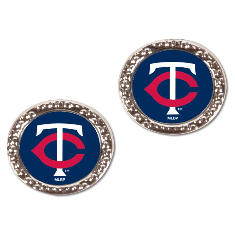 Boucles d'oreilles à tige ronde WinCraft Minnesota Twins pour femme