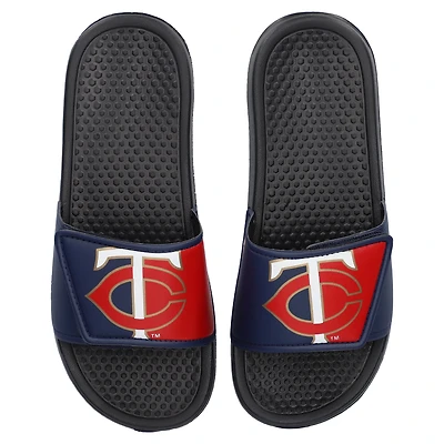 Sandales FOCO Minnesota Twins Colorblock Big Logo Legacy pour jeune