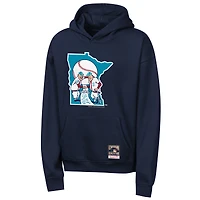 Youth Mitchell & Ness Navy Minnesota Twins Retro Logo Hoodie