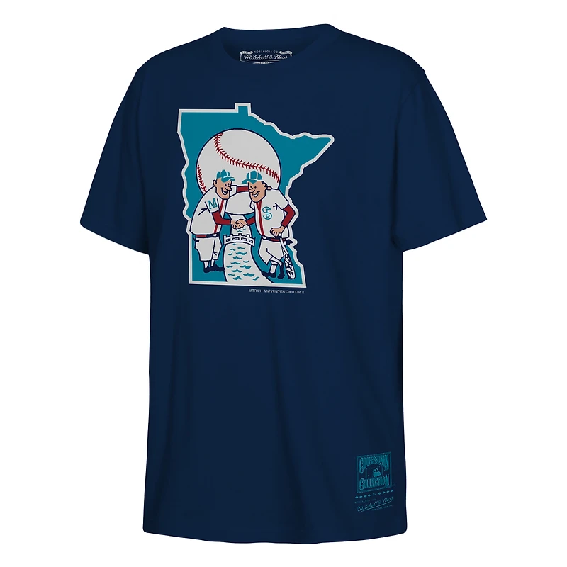 T-shirt Mitchell & Ness bleu marine Minnesota Twins pour enfant