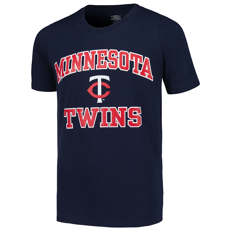 T-shirt bleu marine pour jeunes Minnesota Twins Heart & Soul