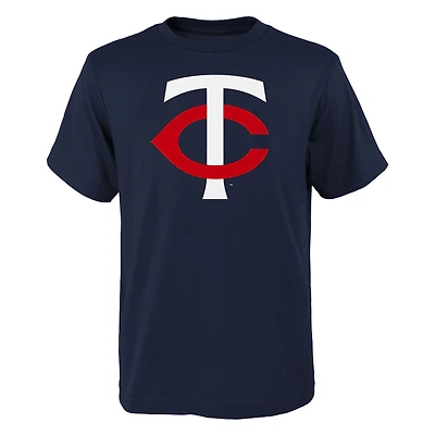 T-shirt bleu marine pour jeunes avec le logo principal des Minnesota Twins