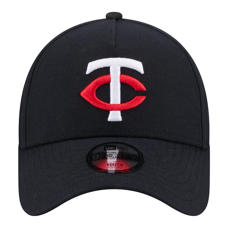 Casquette ajustable New Era 9FORTY A-Frame bleu marine Minnesota Twins pour jeunes