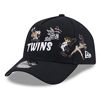 Youth New Era Navy Minnesota Twins Looney Tunes A-Frame 9FORTY Adjustable Hat