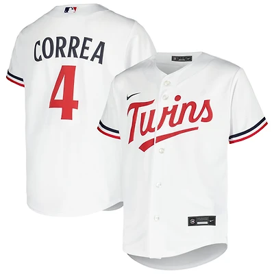Maillot Nike Carlos Correa pour jeune, réplique alternative des Twins du Minnesota, blanc