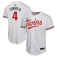 Maillot Nike Carlos Correa pour jeune joueur de match à domicile des Twins du Minnesota, blanc