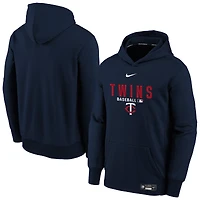 Sweat à capuche Nike Therma-FIT bleu marine Minnesota Twins Authentic Collection pour jeunes