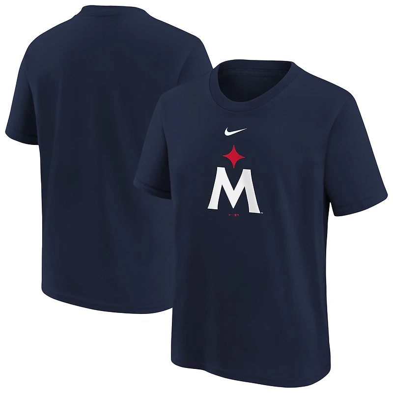 Youth Nike Navy Minnesota Twins Large Logo T-Shirt