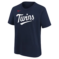 T-shirt avec nom et numéro Nike Ryan Jeffers pour jeunes Minnesota Twins, bleu marine