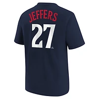 T-shirt avec nom et numéro Nike Ryan Jeffers pour jeunes Minnesota Twins, bleu marine