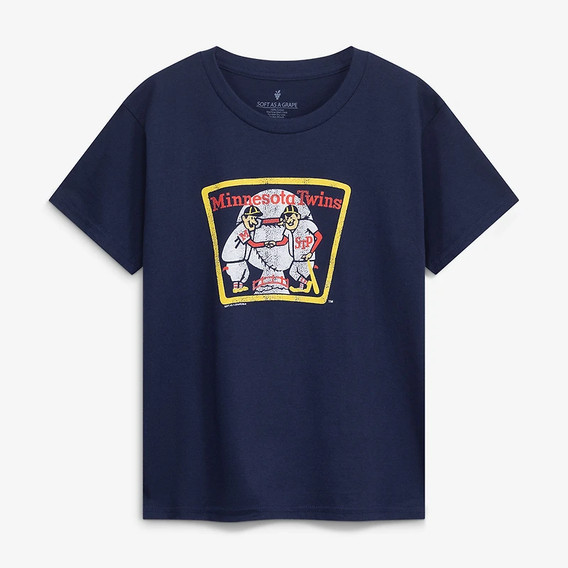 Youth Soft as a Grape  Navy/Heather Gray Minnesota Twins Cooperstown 2-Pack T-Shirt Set