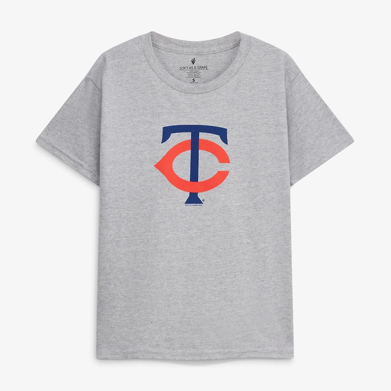 Youth Soft as a Grape  Navy/Heather Gray Minnesota Twins Cooperstown 2-Pack T-Shirt Set
