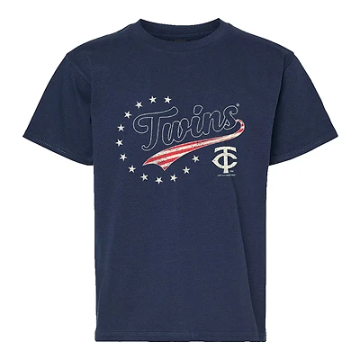 Youth Soft as a Grape Navy Minnesota Twins Americana T-Shirt