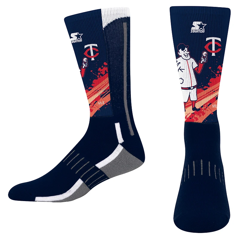 Chaussettes montantes Youth Starter Navy Minnesota Twins Phenom Mascot Color Splash
