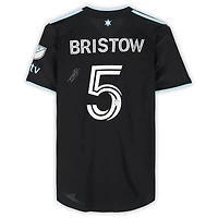 Maillot noir dédicacé #5 du Minnesota United FC par Ethan Bristow lors de la saison 2023 de la MLS