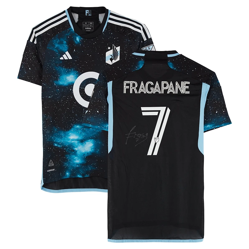 Franco Fragapane Minnesota United FC Autographed Match-Used #7 Black adidas Jersey from the 2024 MLS Season - Size M
