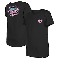 T-shirt noir Minnesota United FC Bubble Heart pour fille New Era Youth