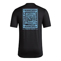 T-shirt cache-cœur adidas noir Minnesota United FC pour homme