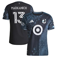 Maillot authentique adidas Anthony Markanich Minnesota United FC 2026 The Decade Kit pour homme, avec patch sur le terrain