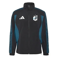 Veste raglan zippée adidas Minnesota United FC 2026 Anthem noire pour homme