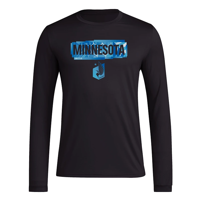 T-shirt à manches longues adidas Minnesota United FC Local Pop AEROREADY pour hommes, noir