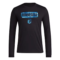 T-shirt à manches longues adidas Minnesota United FC Local Pop AEROREADY pour hommes, noir